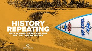 History Repeating | Mick Fanning Unveils New Rip Curl Board Sticker