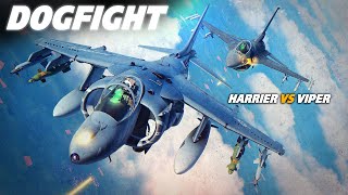 AV-8B Harrier Vs F-16C Viper Dogfight | Digital Combat Simulator | DCS |