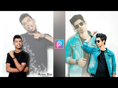 Picsart white background dual photo editing like atharv raut || double explorer editing || RKB ZONE