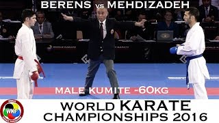 Final Male Kumite -60Kg Mehdizadeh Iri Vs Berens Ned 2016 World Karate Championships
