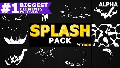 Liquid Splash Elements Stock Motion Graphics