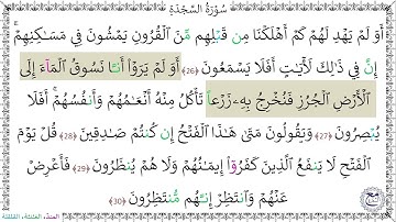 سورةُ السجدة (26 - 30) إسلام صبحي