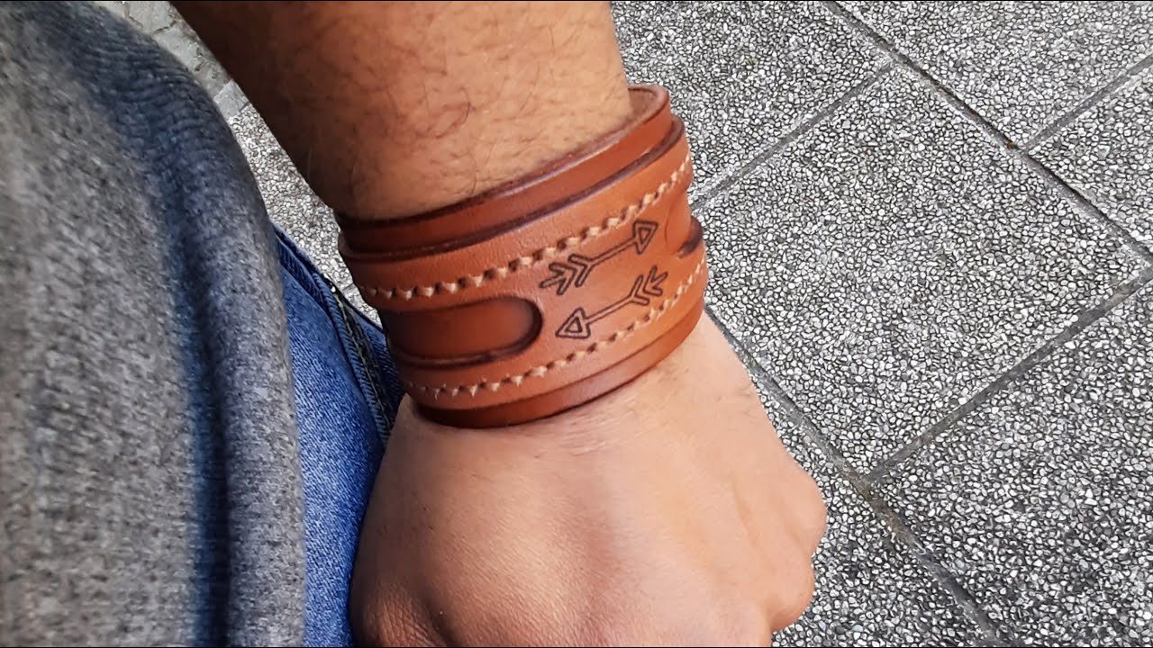 Leather biker cuff, Leather rocker cuff, Men's leather cuff, Women's leather cuff Bracelet.