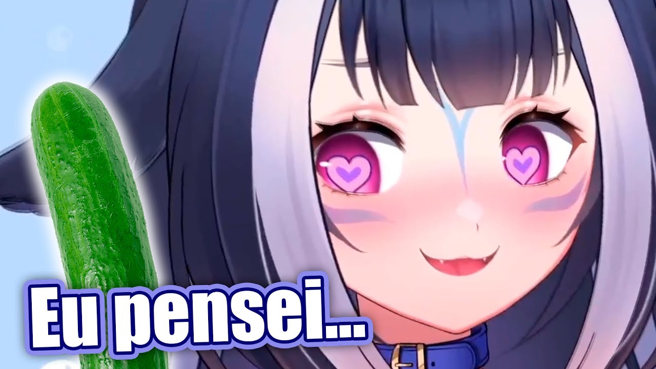 Lily tentou usar o pepino...