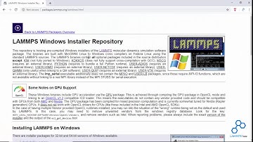 LAMMPS Installation on Windows 10