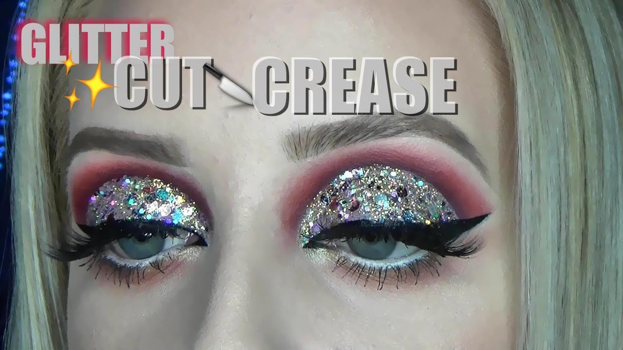 Glitter Cut Crease using Morphe 9N About Last Night palette | Paige Accinelli - YouTube