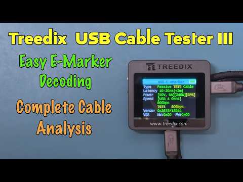 Treedix USB C Tester - Decode E-Marker