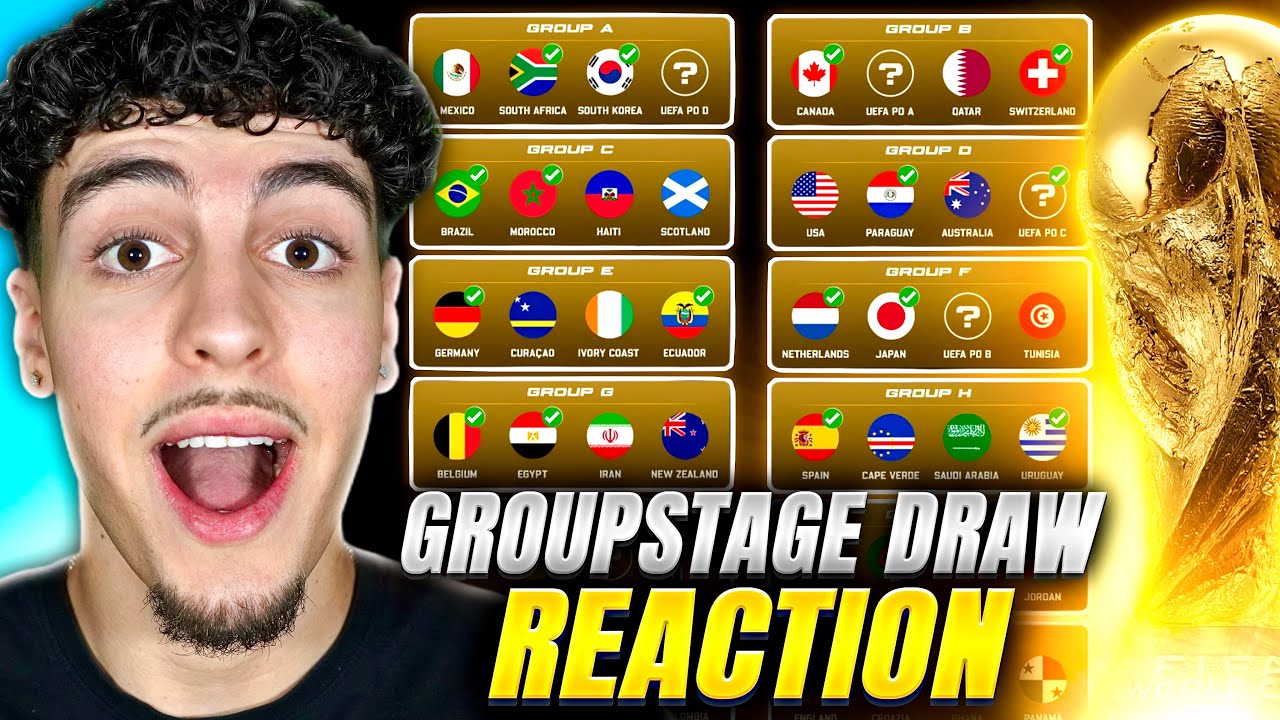 World Cup 2026 GROUP STAGE Draw! | LIVE REACTION - YouTube