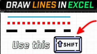 How to Draw  Line in Excel FAST!