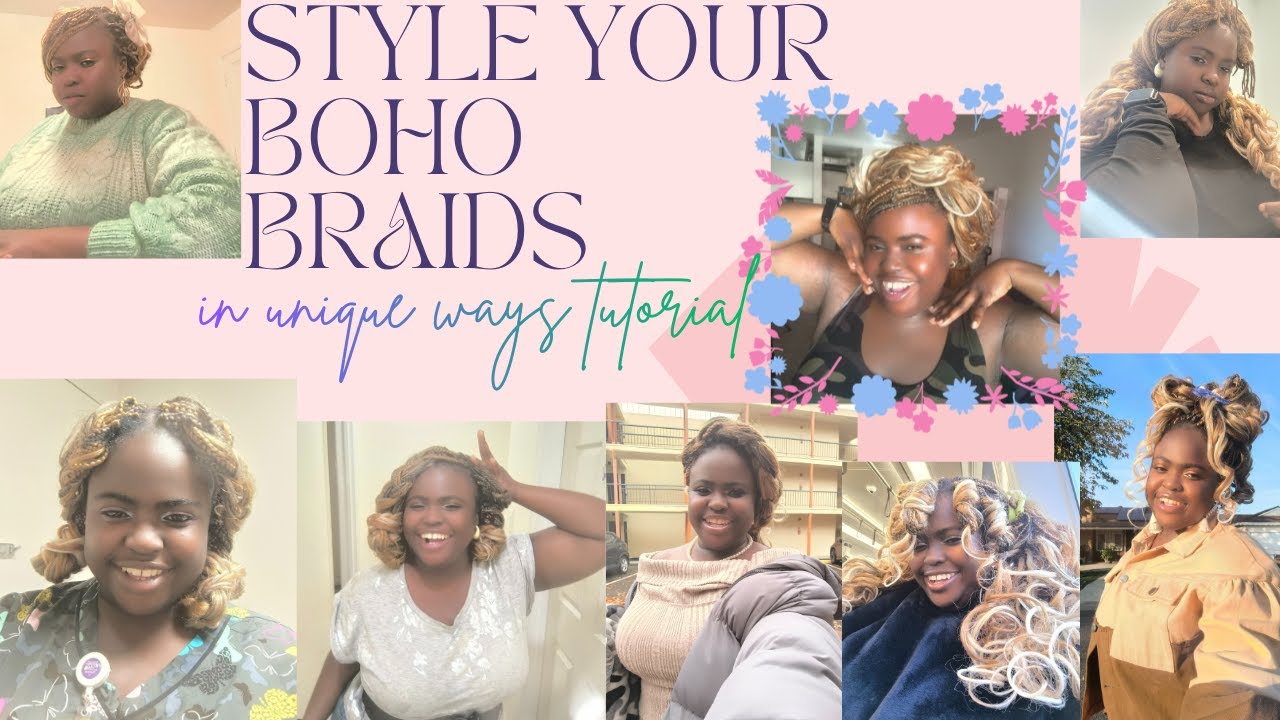 Ways I Style My Boho Braids (Nursing School, Church, Interview, Gym & More!) | Easy Hair Tutorial
