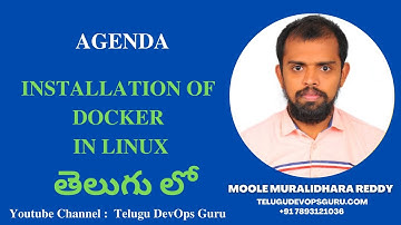 Installation of Docker in Linux In Telugu   Moole Muralidhara Reddy - Telugu DevOps Guru