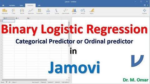 Binary logistic regression with categorical or ordinal predictor in JAMOVI