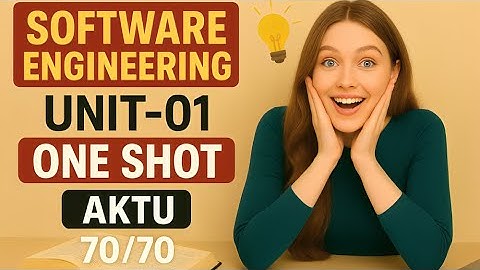 Software Engineering | Unit-01 | One Shot | Aktu | Btech | 3rd Year