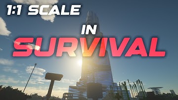 1:1 Scale Burj Khalifa in Survival Minecraft