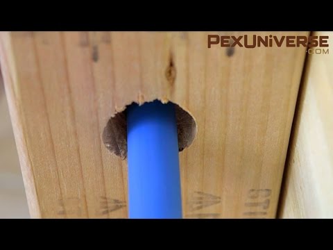 Drilling holes for Pex installation