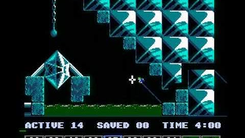 Lemmings (NES) mayhem level 13 solution