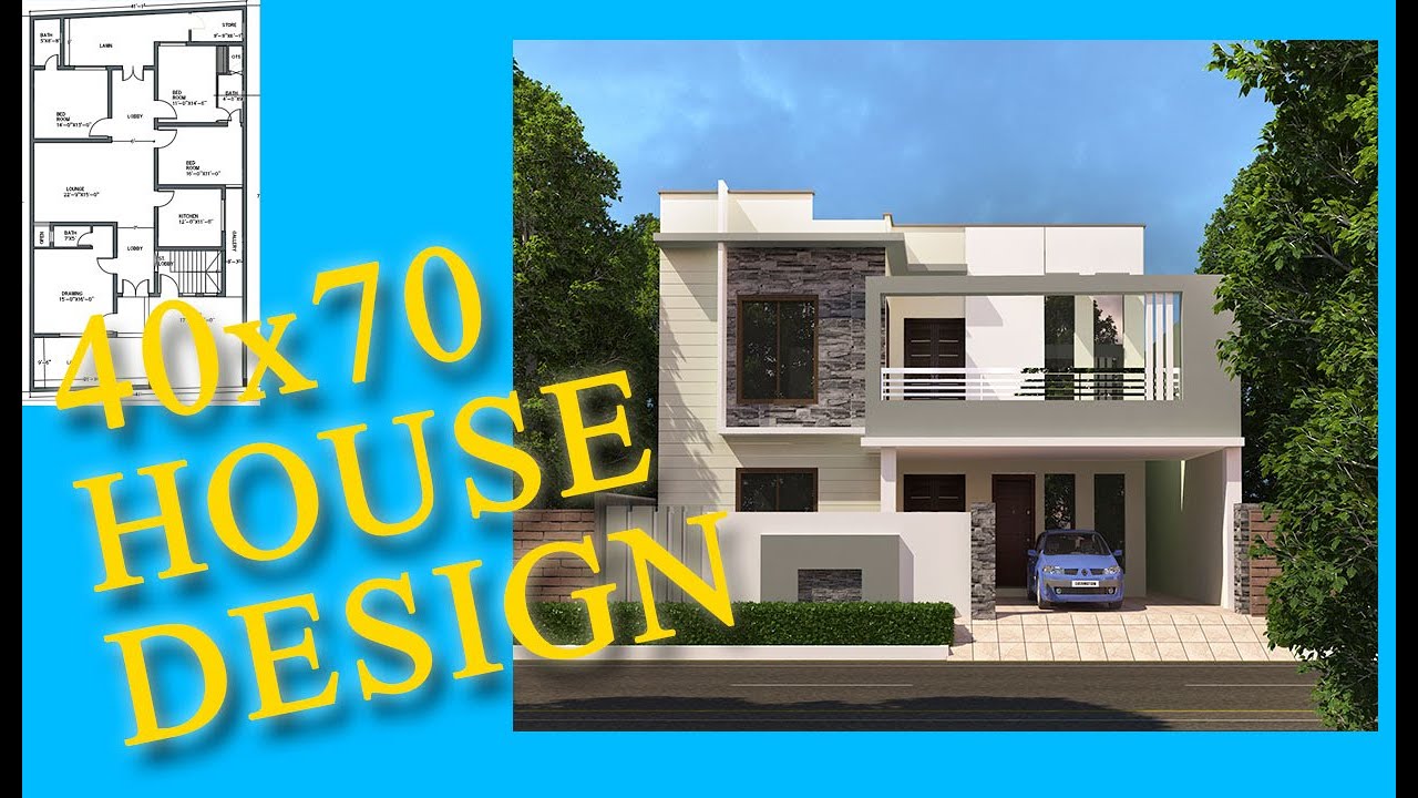 40 X 70 House Plan With 3 Bedrooms 40 70 Ghar Ka Naksha 10 Marla House Map Youtube