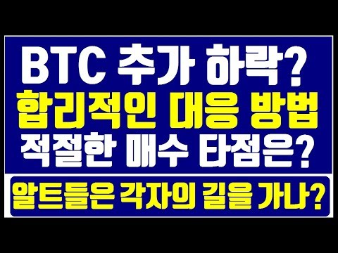 비트코인 추가 <strong>하락</strong> 하는 가? 어디까지 가능할 <strong>지</strong> &amp;amp; 현 구간 합리적 대응 방법은? 가상화폐, 암호화폐, 전망, 리플코인 , 라이트코인, 시세, 차트분석