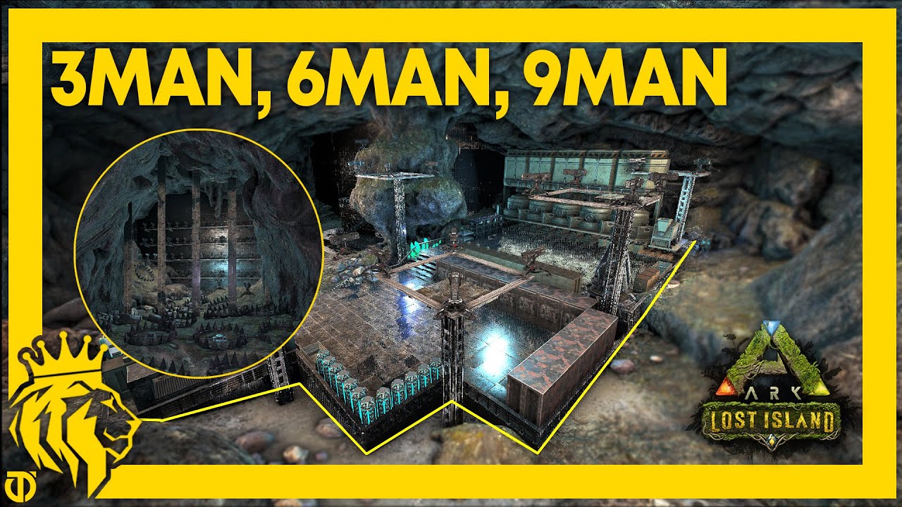 TOP 3 Underwater CAVES W/ FULL Base Designs on Lost Island! ARK