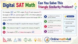Digital SAT Math | Can You Solve This Triangle Similarity Problem