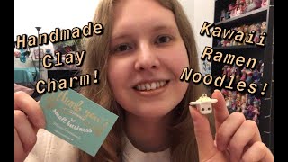 Handmade CLAY CHARM from ETSY - Kawaii Tofu Ramen Noodles by MaisieHandmade