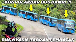 Bus convoys, tourist buses have difficulty turning on extreme roads