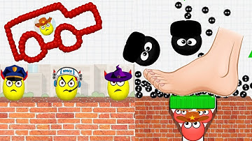 Draw To Smash Logic Puzzle,Hide Ball Brain Teaser Game,Level 1935 - 1987,ASMR Gameplay 20