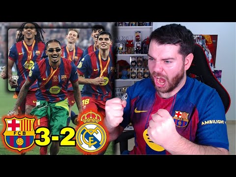 Barcelona fans react to FC Barcelona 3-2 Real Madrid | El Clásico | Super Cup Final 25/26
