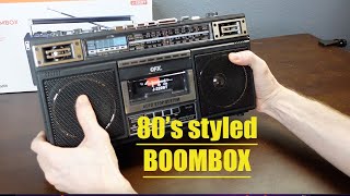 QFX J220BT Boombox  Retro 80's style