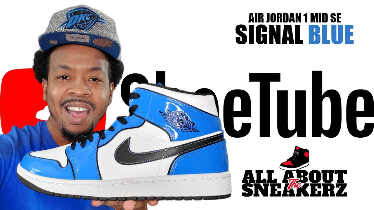 AIR JORDAN 1 MID SE 'SIGNAL BLUE' UNBOXING AND REVIEW!!