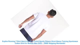 Supfire Running T Shirt Quick Dry Gym T-Shirt Sports Fitness Short Sle