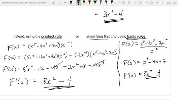 MCI45SH Derivatives Lesson 6: Quotient Rule Part 1