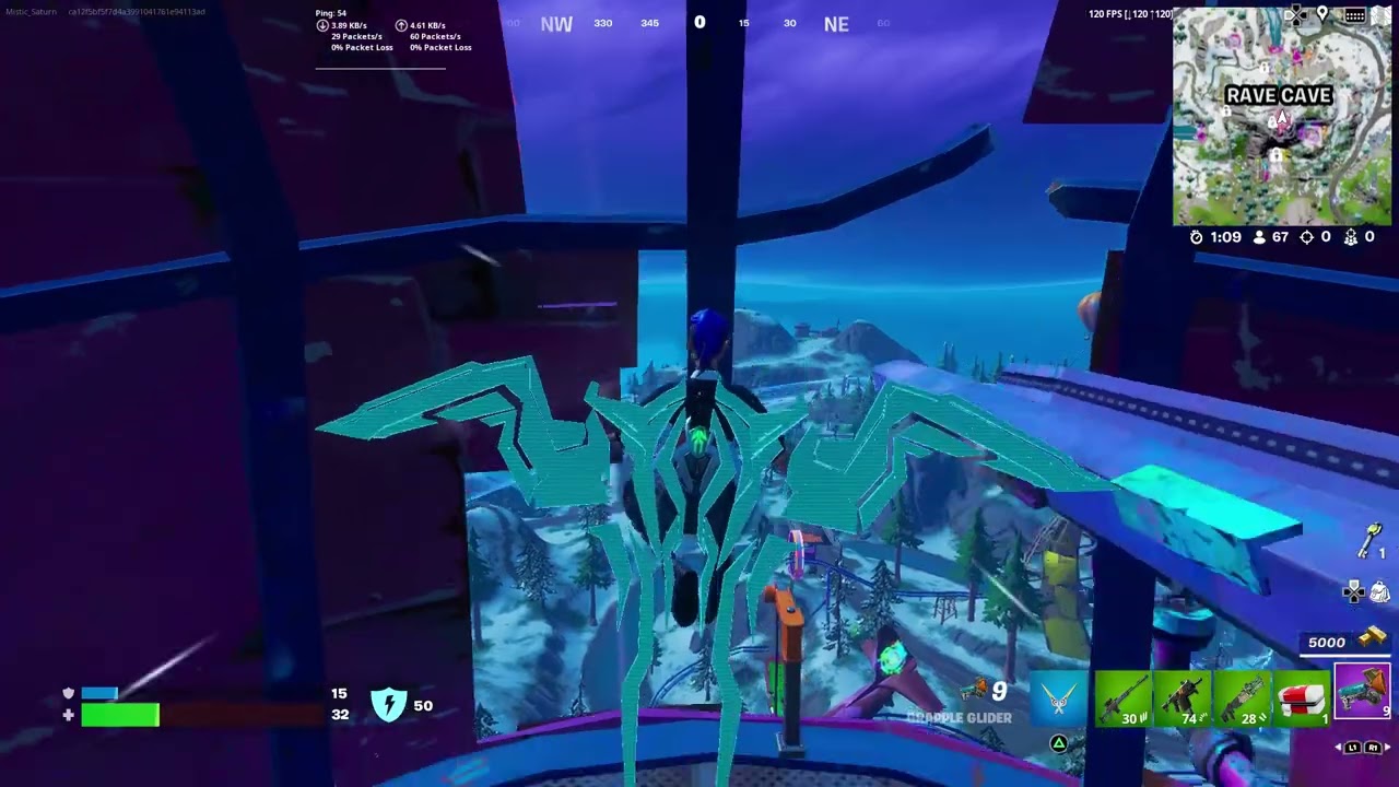 Glide 250 Meters With the Grapple Glider in One Shot (250) Fortnite