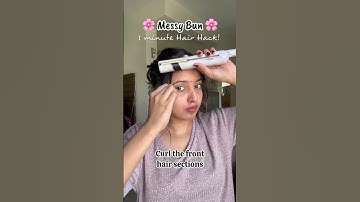 Thumbnail of Easy Everyday Messy Hair Bun 🌸 Apt song ❤️ 1 Min Hack #viralaudio #apt #hairstyle #trending #diy
