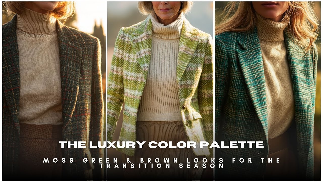 The Luxury Color Palette: Moss Green & Brown Looks for the Transition Season