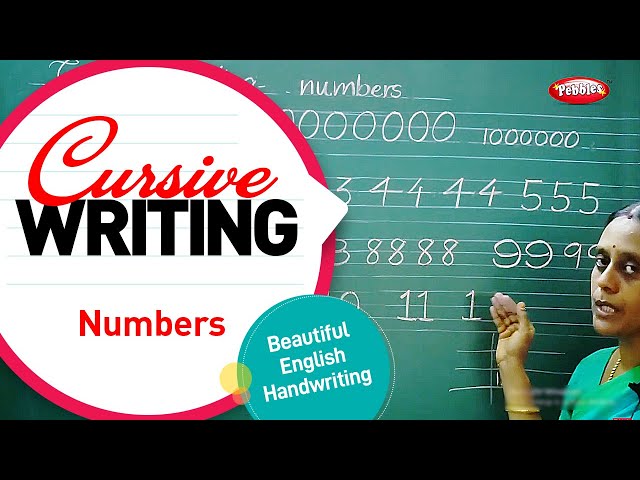 Cursive Writing - Numbers | Cursive Writing for Beginners | Beautiful