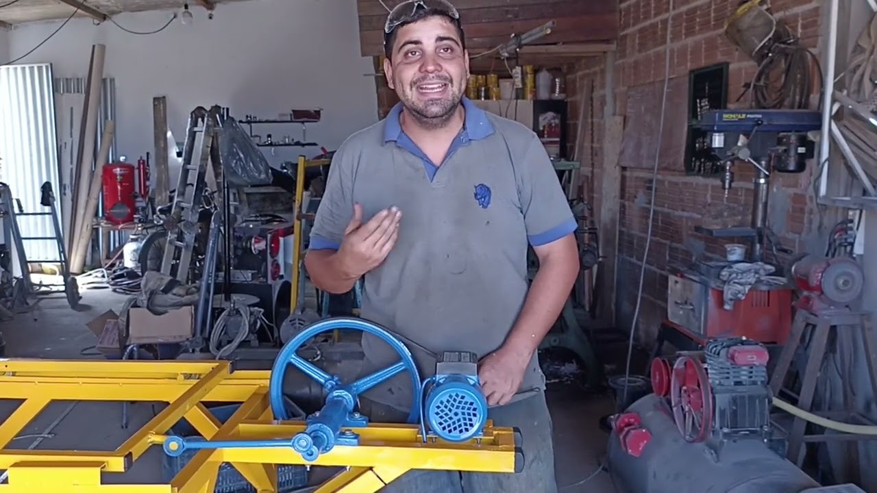 Projeto peneira elétrica ( base para fixar a peneira para areia e brita)