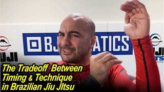 The Tradeoff Between Timing and Technique in Brazilian Jiu JItsu