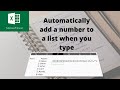 Unbelievable trick to instantly number a list automatically