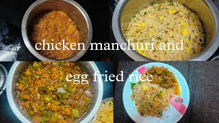 chicken manchuri and egg fried rice @HappyLifeTimevlogs.