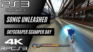 RPCS3 - Sonic Unleashed: Empire City - Skyscraper Scamper Day (ACT 1) 4K UHD PS3 Emulator