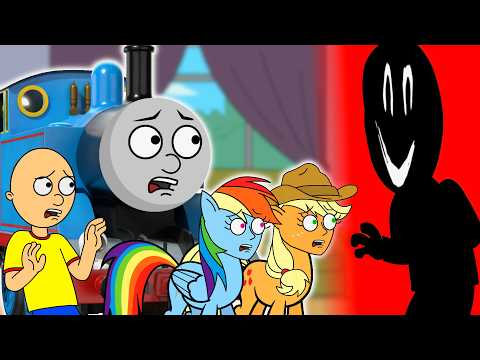 Caillou, Rainbow Dash, and Thomas Summon a Scary Ghost