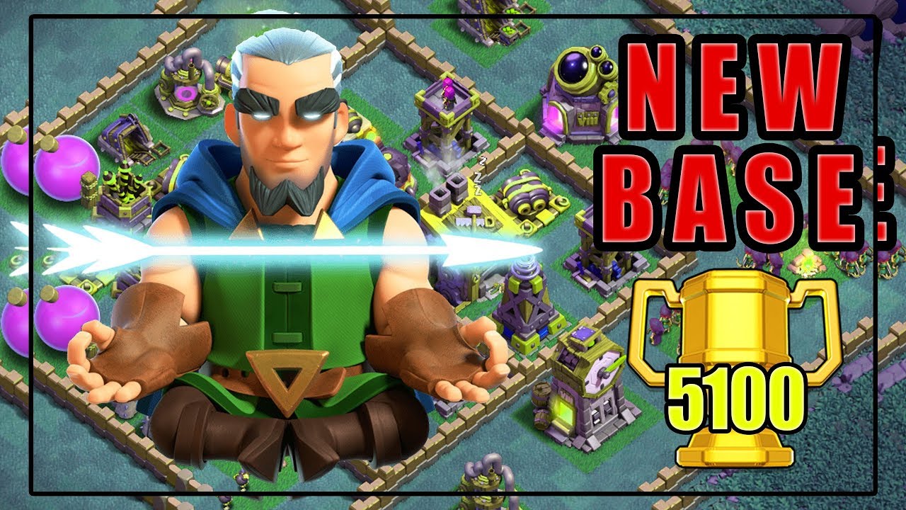 NEW BH8 BASE DESIGN | BEST BH8 BASE FOR 5100+ TROPHY WITH PROFF | CLASH OF CLANS GAMEPLAY 2018
