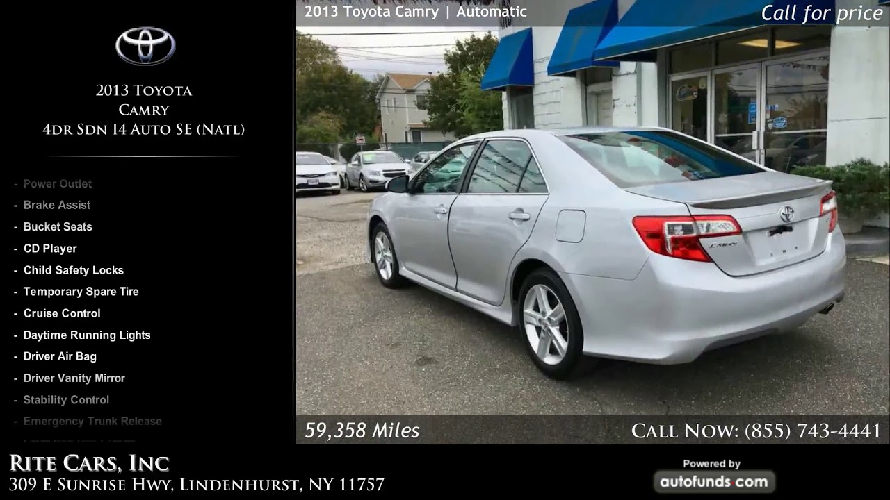 Used 2013 Toyota Camry Rite Cars, Inc, Lindenhurst, NY SOLD YouTube