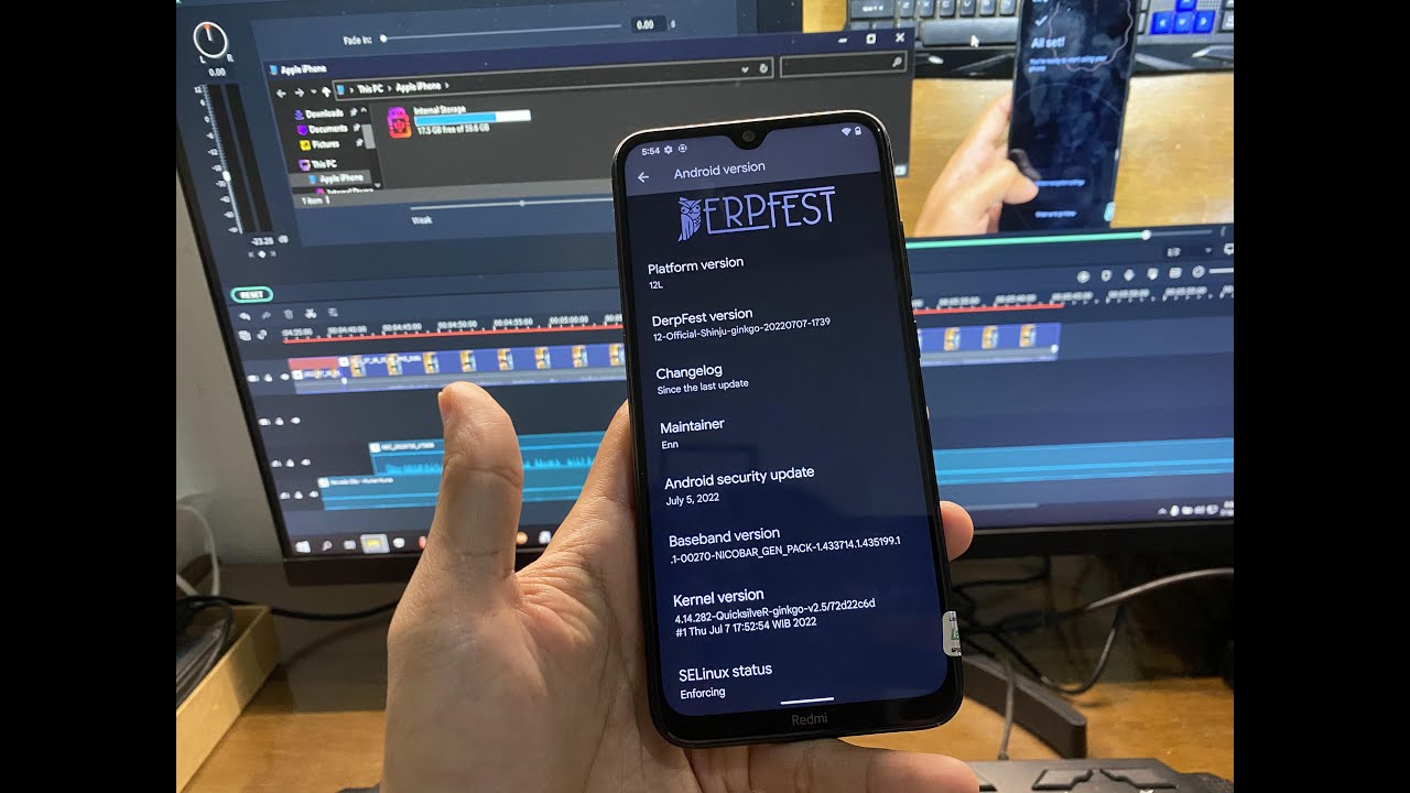 Install Custom ROM DerpFest DF Android 12L Redmi Note 8 Ginkgo - YouTube