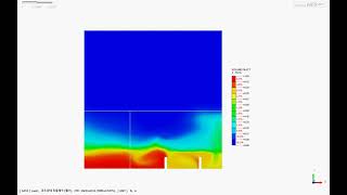 2-D Multi-phase LES simulation of Dam Break