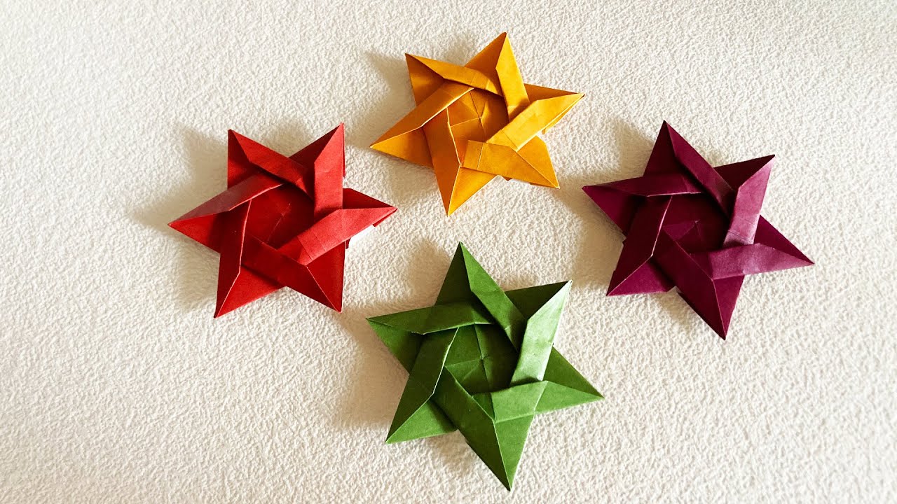 【飾れるおりがみ】折り紙1枚の星
