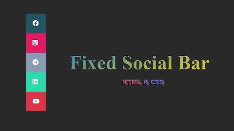 Фиксированное меню с иконками социальных сетей используя HTML&CSS шаг за шагом || Fixed Social Bar