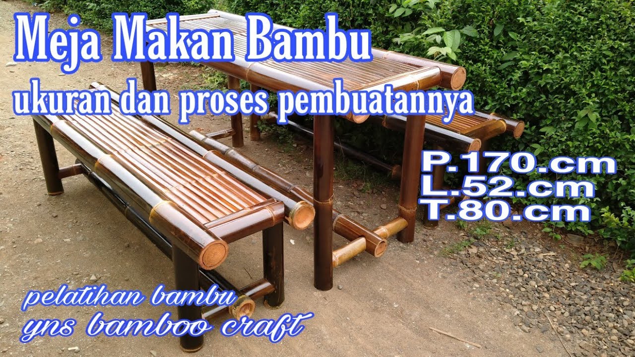  Cara  Membuat  Kursi  Dari Bambu  Meja Makan Bambu  YouTube