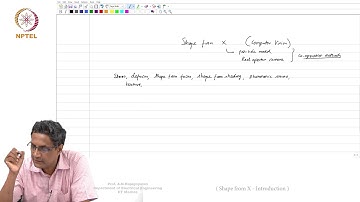 Lec 26 - Shape from X - Introduction